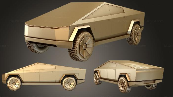 Vehicles (Tesla Cybertruck2, CARS_3563) 3D models for cnc